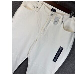 NWT J.Crew Factory Curvy Essential Straight Jeans White All Day Stretch Women 34